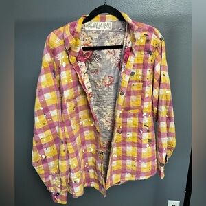 Magnolia Pearl Vibrant Checkered Utility shirt